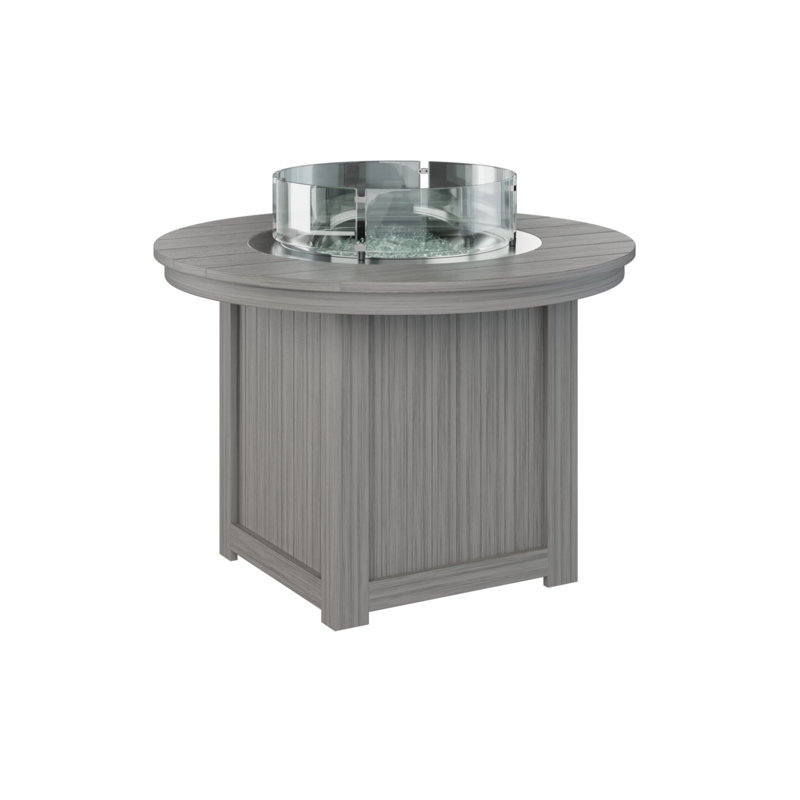 Table de foyer d'extérieur Thomas en bois flotté gris 44 po Thomas, Bois flottant gris