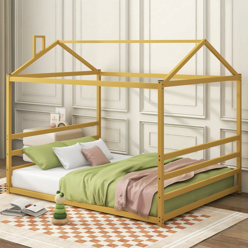 Lit plateforme en métal, grand lit