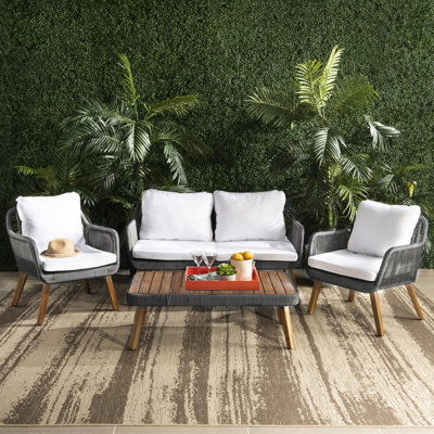 4 Piece Sofa Seating Group with Cushions