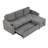 83.5″ L-Shaped Convertible Sofa Bed with Storage-1210643172
