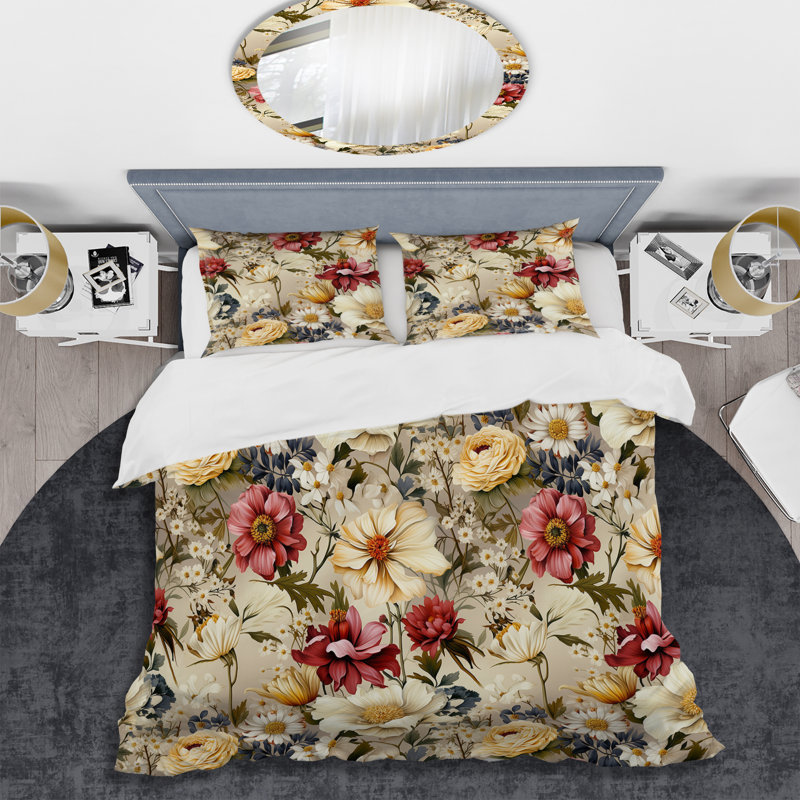 Ensemble de housse de couette Meadow, Housse de couette simple + 1 taie décorative stan