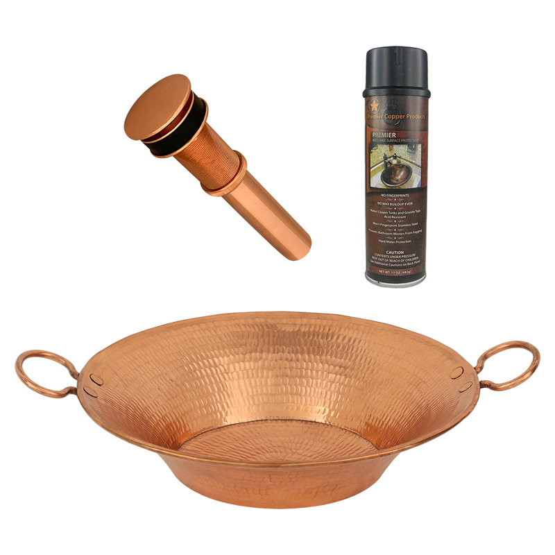 Ensemble de lavabo et de drain pour salle de bain Premier Copper Products BSP5_VR16MPPC-P