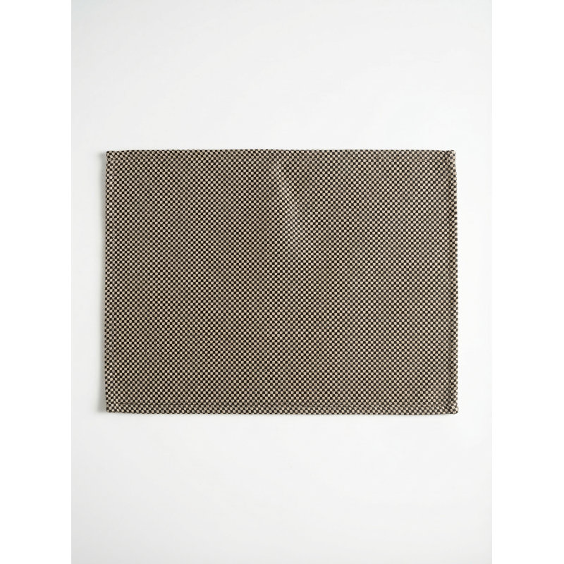 Black Horizon Weave Indoor Outdoor Placemat, Black