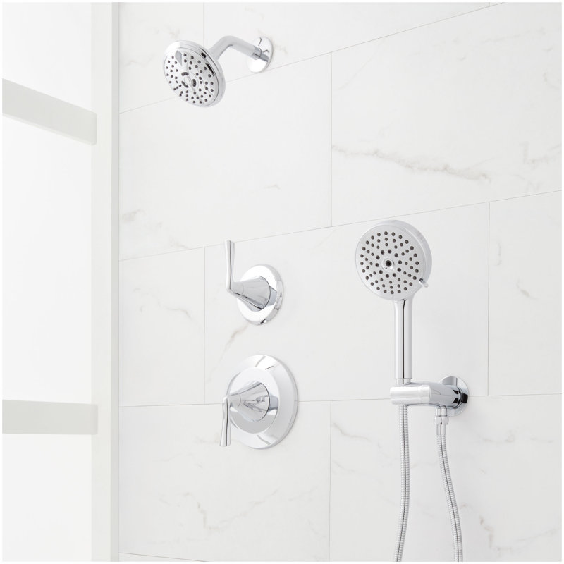 Provincetown Pressure Balance Shower System with Hand Shower - Brushed Nickel, Chrome