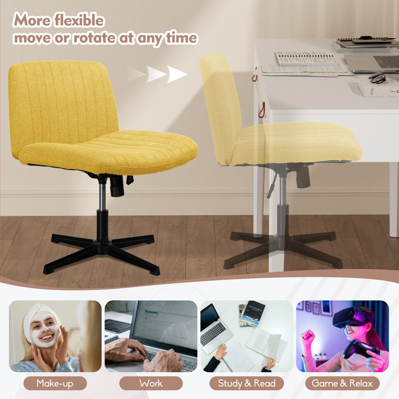 Chaise de bureau Beaussicot, Jaune