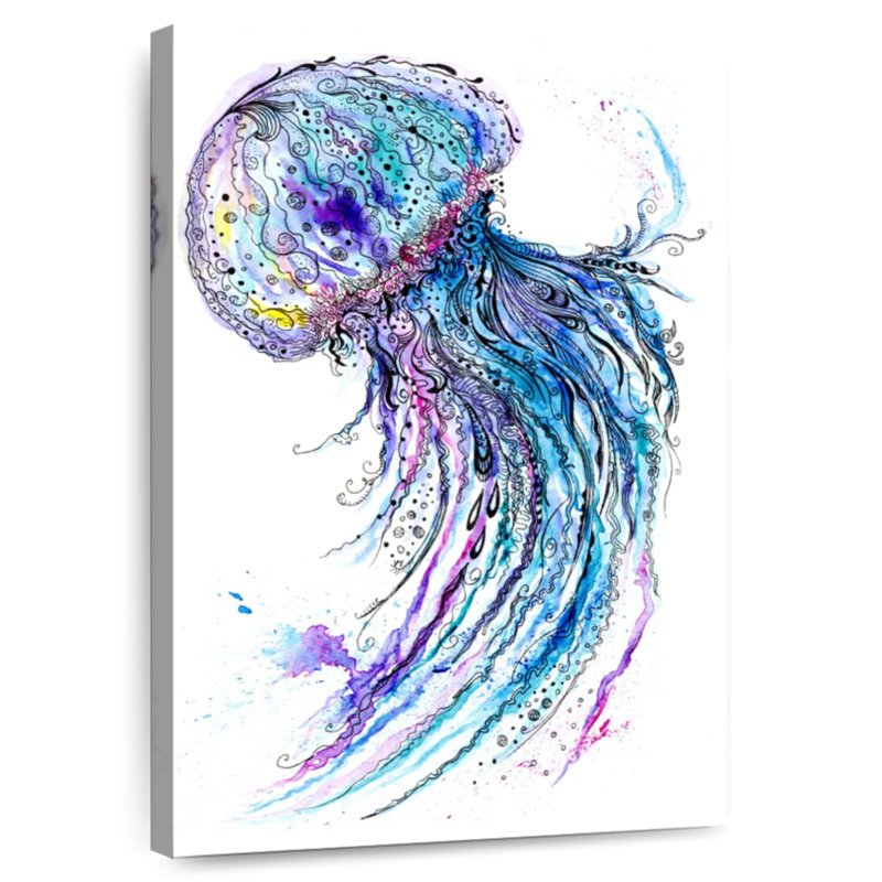 Brampt Vibrant Jellyfish, 36" H x 24" W