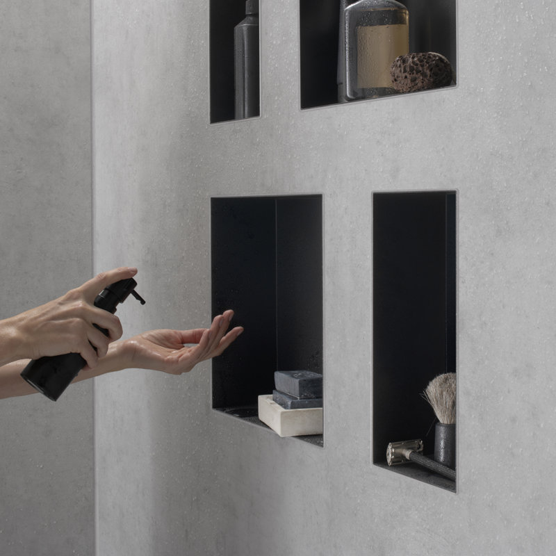 XtraStoris Minimalistic Wall Niche Frameless 12"x 6"x 4", Matte White