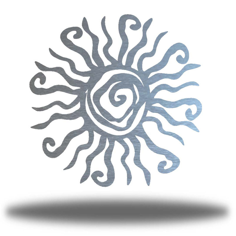 Boho Abstract Wall Decor on Metal, 12" H x 12" W x 0.63" D, Silver
