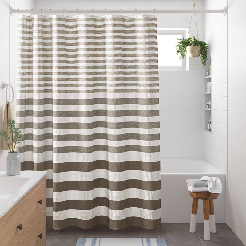 Rideau de douche Ariana, Taupe, H 72 po x l 72 po