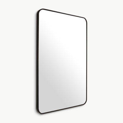 Rowan Metal Rounded Corner Mirror Matte Black