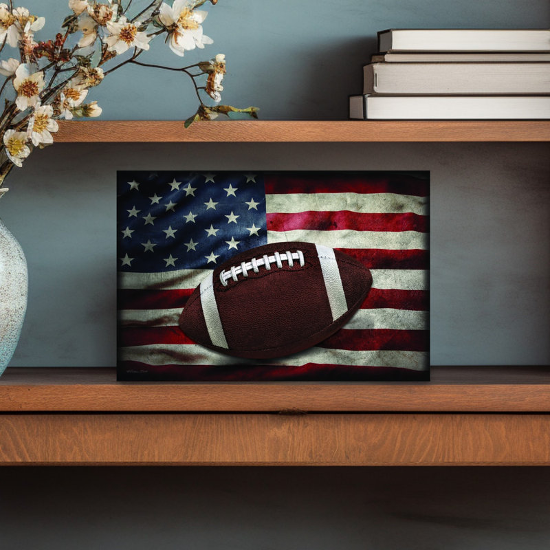 Football américain contemporain, art mural, H 12 po x l 18 po