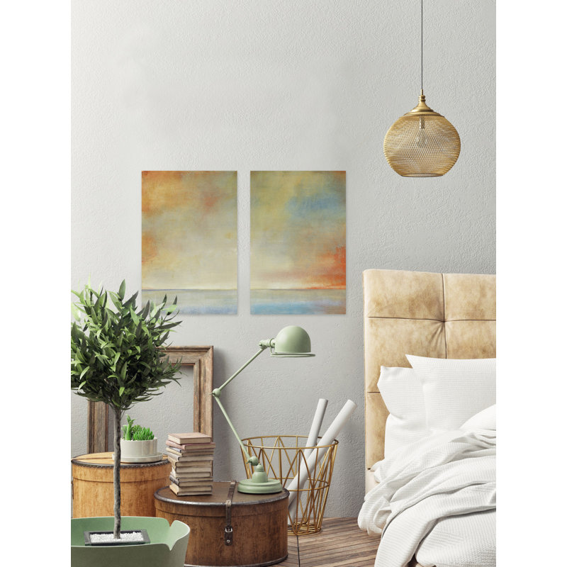 " Tranquil II Diptych " 2 - Pieces, 18" H x 12" W x 1.5" L