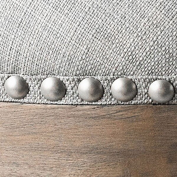 Adrien Saddle-Style Backless Bar Stool in Gray Wirebrush Finish