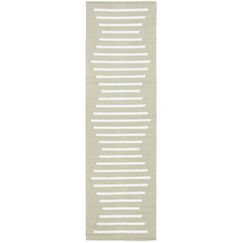 Tapis rayé en coton Esven, Tapis de couloir 2 pi 3 po x 8 pi