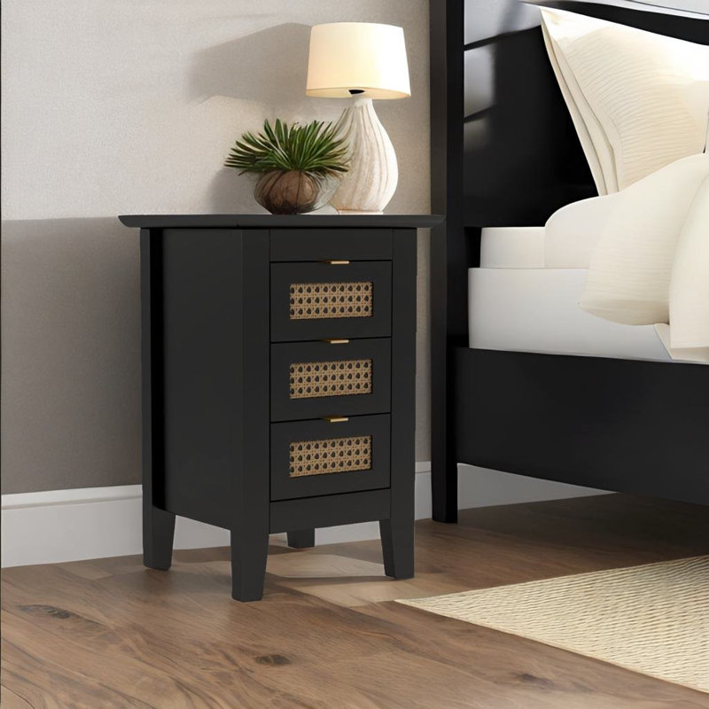 Table de chevet Combs, Noir