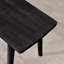 Bhawari Large Black Wooden Dining Table & 2 Benches