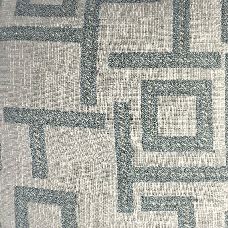Oreiller carré en mélange de duvet géométrique, 22 po x 22 po