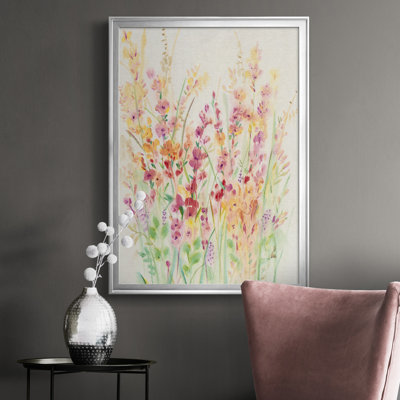 Brilliant Floral I, toile encadrée de qualité supérieure - prête à être accrochée