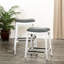 Tabouret de bar de 30 po de hauteur, siège en cuir gris blanc, améliore l'apparence de la cuisine ou de la finition et du siège blancs, esthétique moderne
