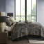 Couvre-lit pour grand lit 5 pièces - noir avec motif cachemire actualisé et texture douce et confortable-120264769-120264771