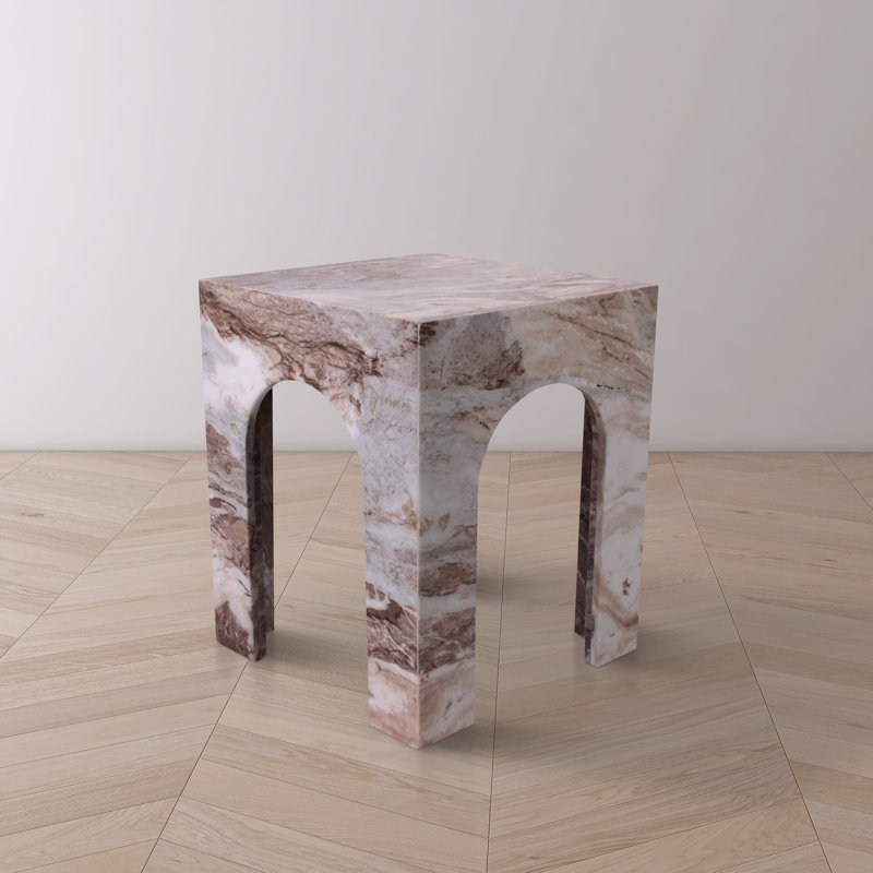 Palermo Marble End Table, Brown