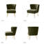 Leona Velvet Accent Chair with Metal Legs-826244508