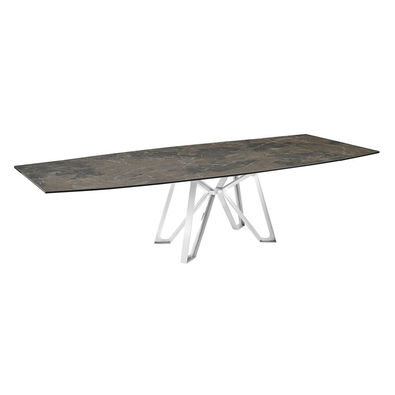 Table de salle à manger extensible Dcota, Brun