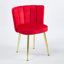 Chaise de salle à manger moderne en velours (ensemble de 2)-1993016695