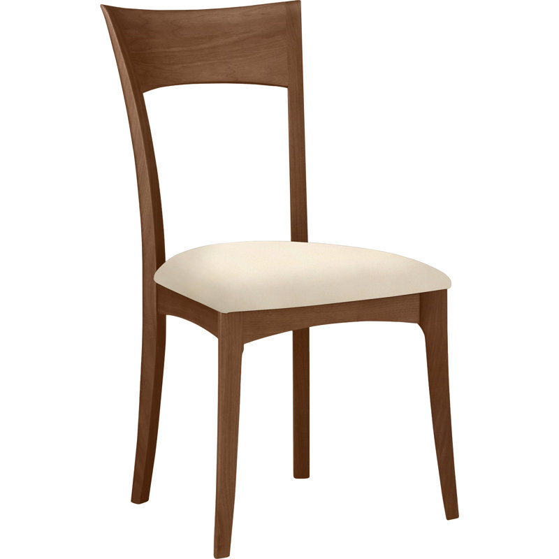 Ingrid Upholstered Dining Chair, Saddle Cherry, Ebony Leather
