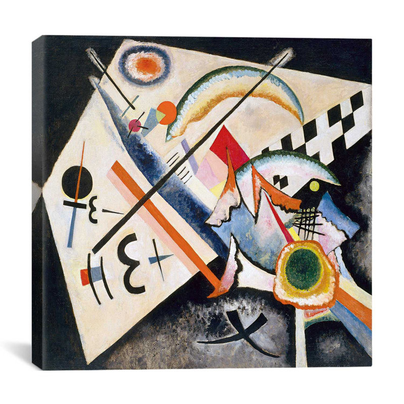 "White Cross" par Wassily Kandinsky, impression sur toile tendue, H 12 po x l 12 po x P 1,5 po, Toile tendue, Pas de tapis