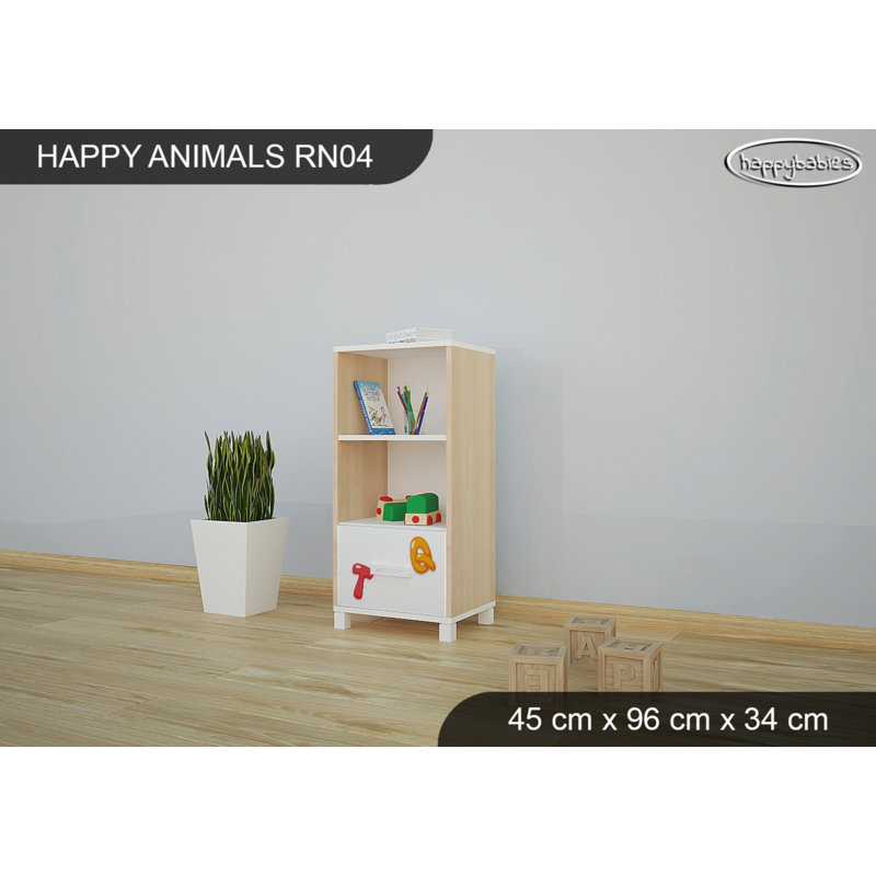 45cm W Animals Kids Cube, Oak