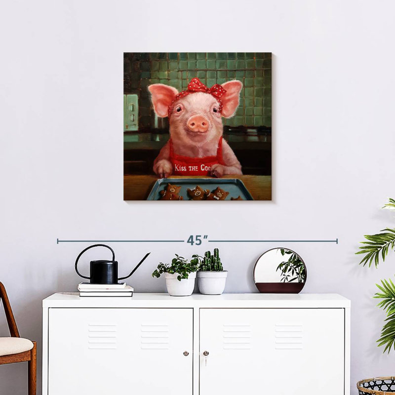 Crowle Gingerbread Pigs, 24" H x 24" W