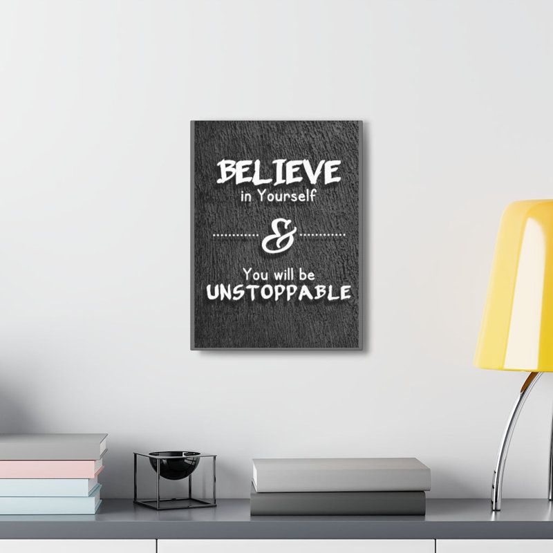 Décoration murale inspirante «Believe In Yourself Motivation»