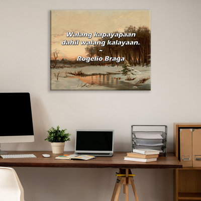 Artsy Quote "Walang kapayapaan dahil walang kalayaan." By Rogelio Braga Gallery Wrapped Canvas