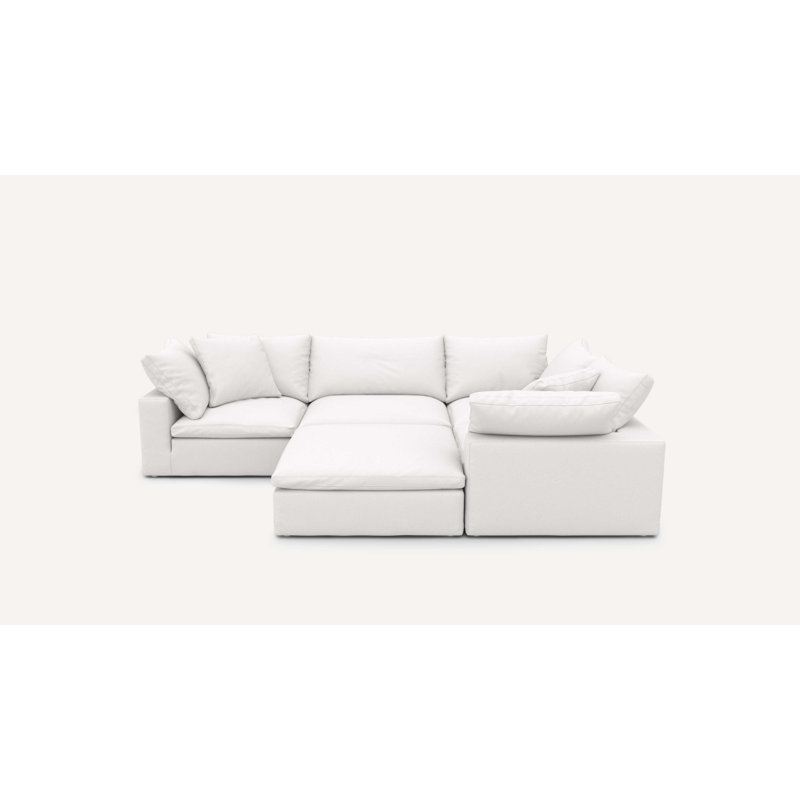 Canapé modulaire de coin avec repose-pieds 107 po Leahm