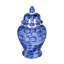 Pot à gingembre Jonah, motifs circulaires mouchetés, porcelaine bleu-blanc 17 pouces