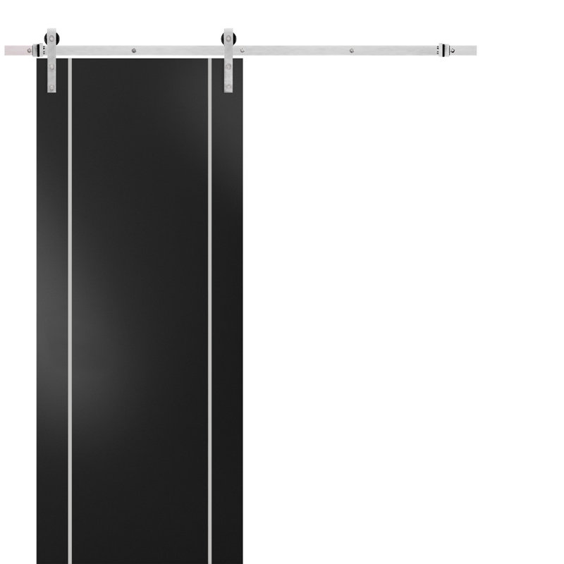 Porte de grange en bois massif massif, 28 po x 96 po