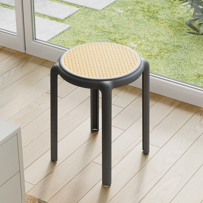 45cm H Stacking Side Chair, Black
