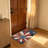 Blue Red Patriotic Daisy Door Mat 20 x 32 in Indoor Outdoor Matching July Independence Day