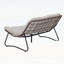Canapé de patio avec coussin épais de luxe, osier résistant aux intempéries et conception ergonomique pour un confort extérieur