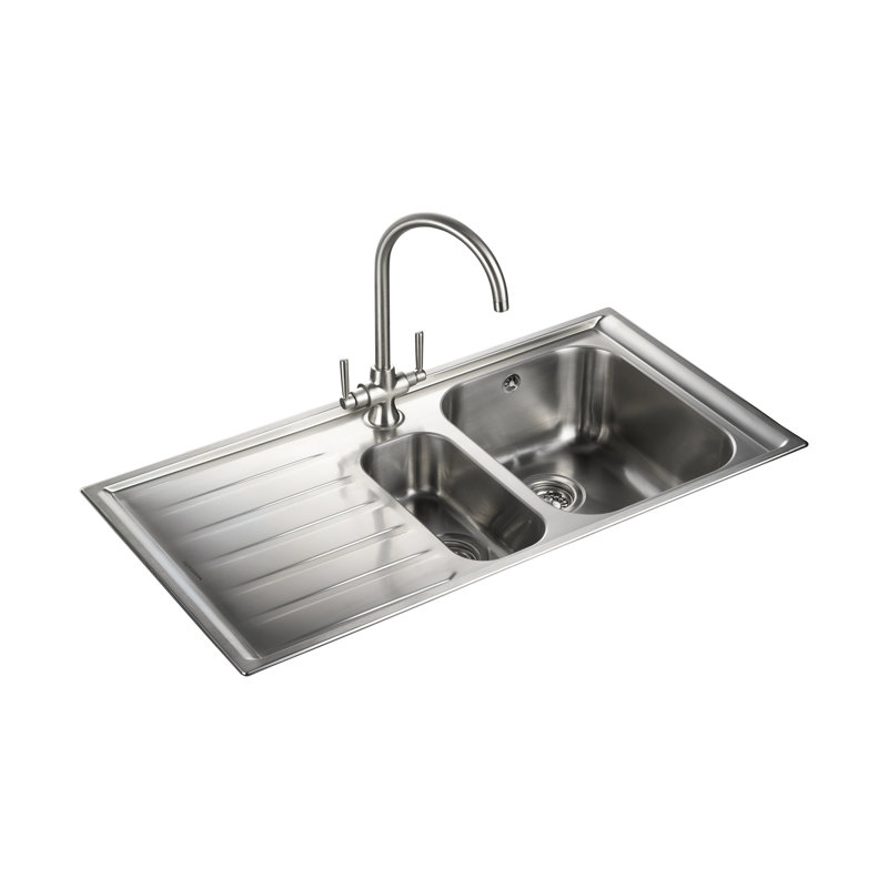 Manhattan 101 x 51.5cm Kitchen Sink in Stainless Steel