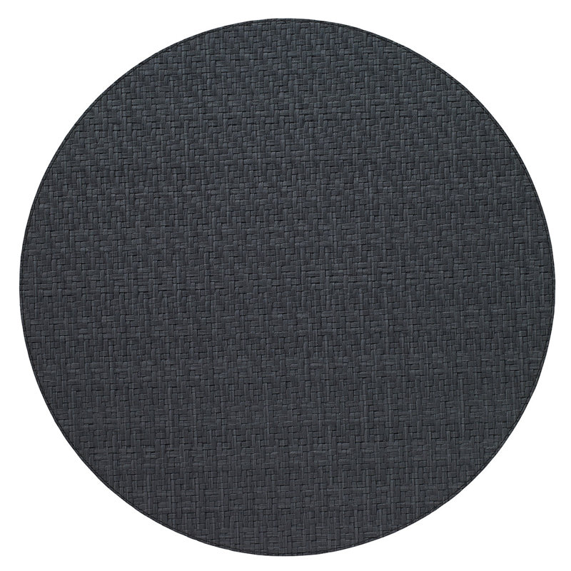 Wicker Round Placemats, Black