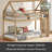 Twin Over Twin Rubber Wood Floor Bunk Bed, With Ladder,Guardrails,House-Shaped-Bunk Bed-662720886