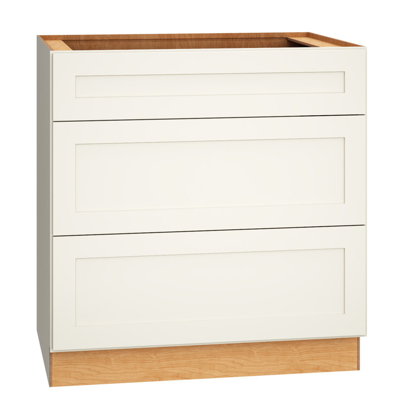 Armoire inférieure à 3 tiroirs Dwelling Livingston, Blanc, L 15 po x H 34,5 po x P 24 po