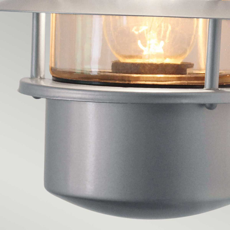 Portland Outdoor Wall Lantern, Silver