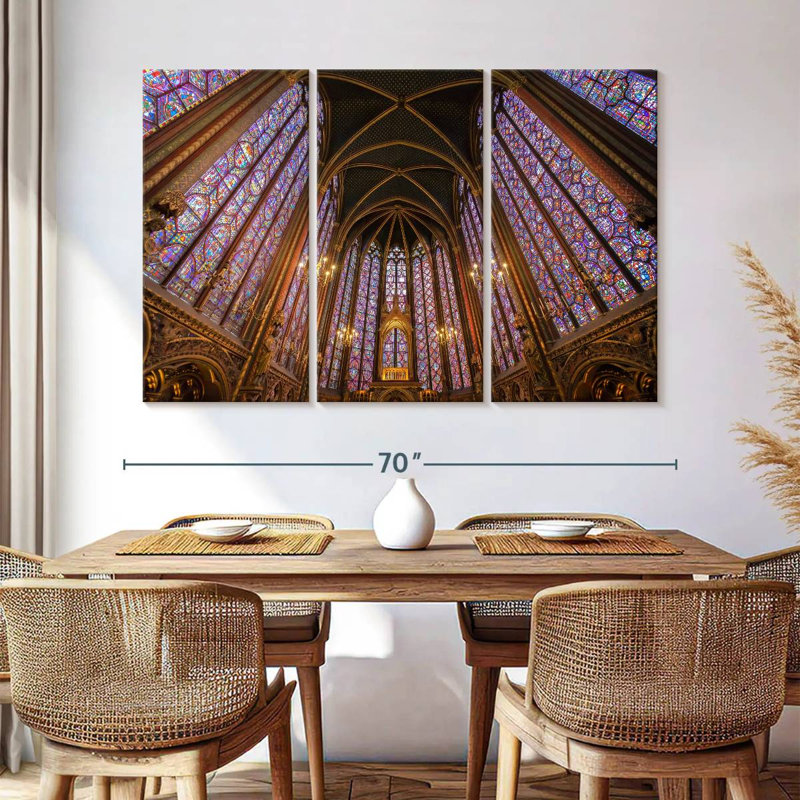 Lilie Inside Sainte Chapelle, 42" H x 65" W