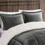 To King Comforter - , Elegant Look Charcoal Bedding Soft, Cozy Sleep-120469488-120469485