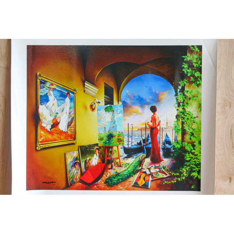 Peinture originale giclée par Orlando quevedo par Orlando Quevedo, 24 po x 20 po
