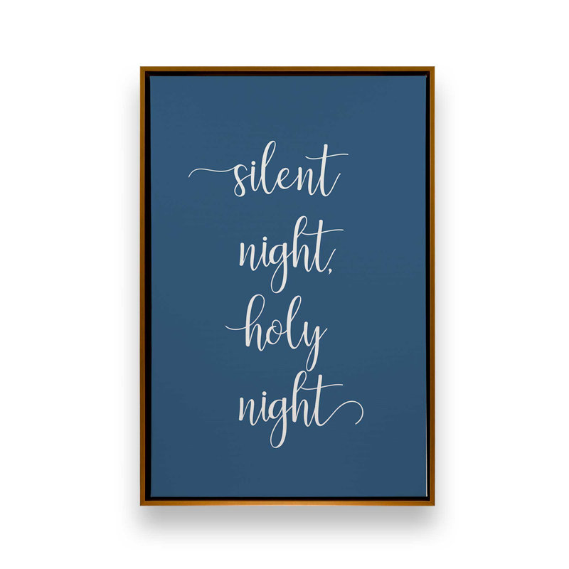 «Silent Night», reproduction d'art sur toile, H 18,75 po x l 12,75 po, Or poli