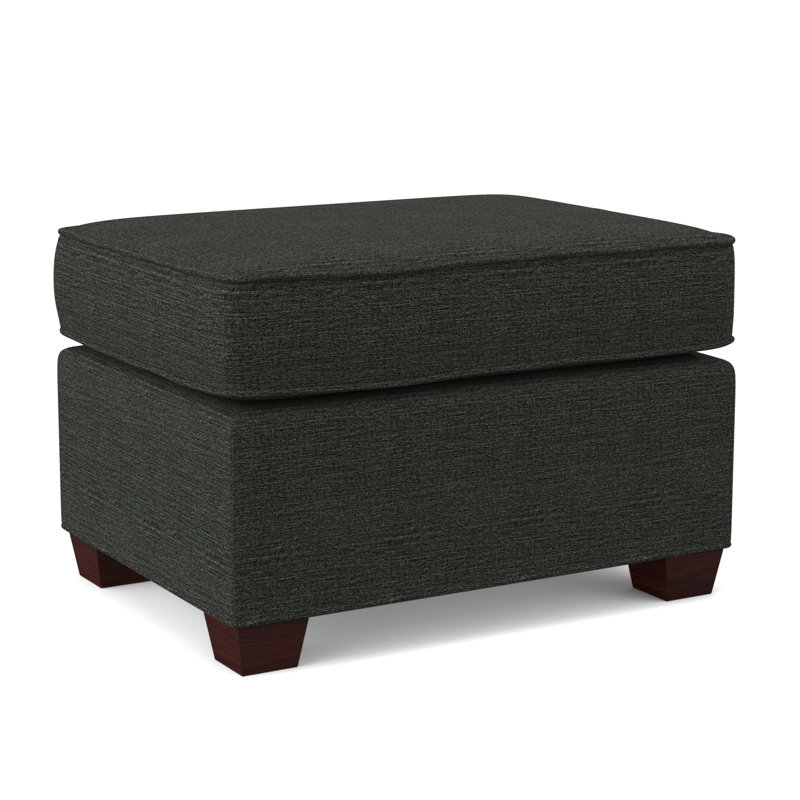 Finn 26" Wide Rectangle Standard Ottoman, Empire Mahogany, Antic Pepper